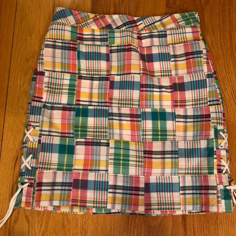 Talbots Petite NWT madras plaid skirt